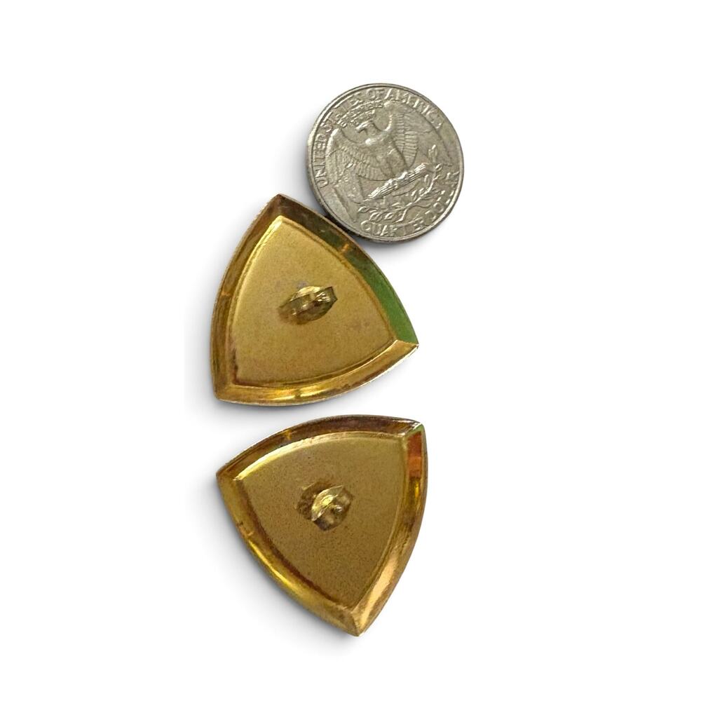 Vintage 1980’s Pink and Gold Earrings - Picture 2 of 2